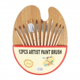 wood painting sets  pig  hair  brush  12 pcs  /bag sold by sets