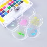 Oil Painting Palette Artist Paint Tray Watercolor Gouache Makeup Color Mixing Plate