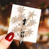 fashion Diamond rhinesetone Hair Clip Snap Barrette Stick Hairpin Hair Styling Accessories For Women Girls