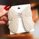 Fashion Diamond bow Clip Snap Barrette Stick Hairpin Hair Styling Accessories For Women Girls