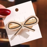 Fashion Diamond bow Hair Clip Snap Barrette Stick Hairpin Hair Styling Accessories For Women Girls