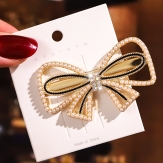 Fashion Diamond bow Hair Clip Snap Barrette Stick Hairpin Hair Styling Accessories For Women Girls