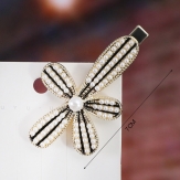 Fashion Diamond bow Hair Clip Snap Barrette Stick Hairpin Hair Styling Accessories For Women Girls