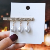 Fashion Diamond pearls Hair Clip Snap Barrette Stick Hairpin Hair Styling Accessories For Women Girls