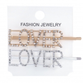Fashion Diamond love Hair Clip Snap Barrette Stick Hairpin Hair Styling Accessories For Women Girls