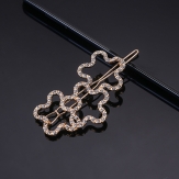 Fashion Diamond rhinestone Hair Clip Snap Barrette Stick Hairpin Hair Styling Accessories For Women Girls