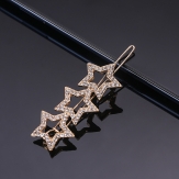 Fashion Diamond star Hair Clip Snap Barrette Stick Hairpin Hair Styling Accessories For Women Girls