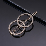 Fashion Diamond round Hair Clip Snap Barrette Stick Hairpin Hair Styling Accessories For Women Girls
