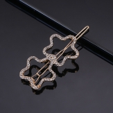 Fashion Diamond flower Hair Clip Snap Barrette Stick Hairpin Hair Styling Accessories For Women Girls