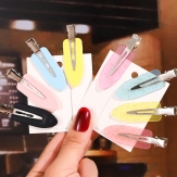 Fashion Diamond plastic Hair Clip Snap Barrette Stick Hairpin Hair Styling Accessories For Women Girls