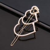 Fashion heart Hair Clip Snap Barrette Stick Hairpin Hair Styling Accessories For Women Girls