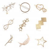 9 pcs/sets  fashion Hair Claw Clips in plastic many color for choice