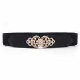 women's diamond rhinestone crystal   elastic  belt fashion belt pu leather