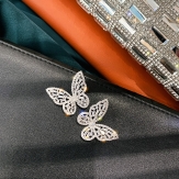 Butterfly Zircon Earrings female Korean jewelry art model Earrings