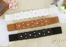 women's   flower  dress elastic  belt   belt   fashion belt