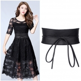 women's  black PU leather belt   dress elastic  belt   belt   fashion belt