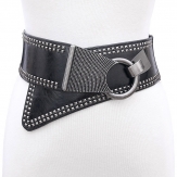 women's  black Girdle  wide dress  pu leather  belt   belt   fashion belt