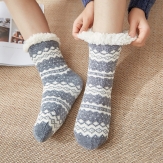 christmas Slipper Women Socks Winter Warm Fleece Lined Sock Ladies Soft Fluffy socks