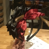 Cloth anti - slip Hair Band wide & with bowknot handmade Solid PC
