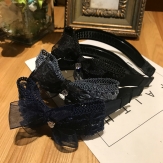 Cloth  Hair Band wide & with knot handmade Solid PC