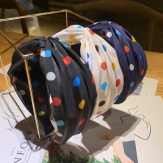 Cloth  dot   Hair Band wide  knot handmade Solid PC