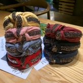 Cloth  braid  Hair Band wide  knot handmade Solid PC
