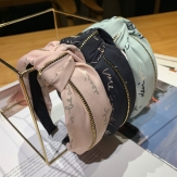 Cloth  braid  Hair Band wide  knot handmade Solid PC