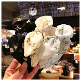 Cloth flower  braid  Hair Band wide bow  knot handmade Solid PC