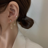 Needle EarringsTassel Earrings with diamond