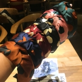 Cloth  dot   Hair Band wide  knot handmade Solid PC