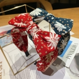 Cloth flower braid Hair Band wide bow knot handmade Solid PC