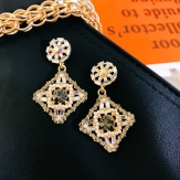 Geometric diamond Rhinestone Earrings temperament net red cold wind Earrings