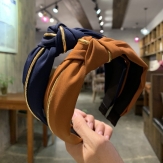 Cloth   braid  Hair Band wide  knot handmade Solid PC