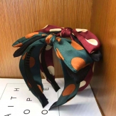 Cloth braid Hair Band wide bow knot handmade Solid PC