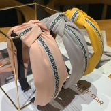 Cloth english letter braid Hair Band wide knot handmade Solid PC