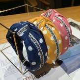 Cloth flower braid Hair Band wide knot handmade Solid PC