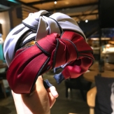 Cloth pure color braid Hair Band wide knot handmade Solid PC