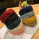 Cloth flower braid Hair Band wide knot handmade Solid PC