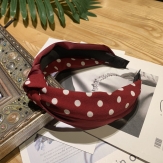 Cloth dot braid Hair Band wide knot handmade Solid PC