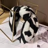 Cloth knit wool braid Hair Band wide knot handmade Solid PC