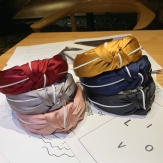 Cloth    braid  Hair Band wide  knot handmade Solid PC