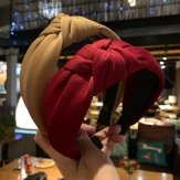Cloth    braid  Hair Band wide  knot handmade Solid PC