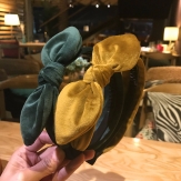 Cloth  velvet  braid  Hair Band wide bow knot handmade Solid PC