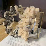 Cloth  lace     braid  Hair Band wide  knot handmade Solid PC