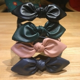 Cloth PU leather   braid  Hair Band wide  knot handmade Solid PC