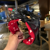 Cloth    braid  Hair Band wide bow  knot handmade Solid PC