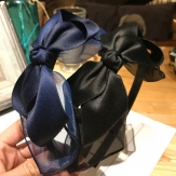 Cloth    braid  Hair Band wide bow  knot handmade Solid PC