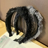 Cloth   lace  braid  Hair Band wide bow  knot handmade Solid PC