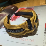 Cloth   rhinestone  braid  Hair Band wide bow  knot handmade Solid PC