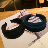 Cloth   round loop  braid  Hair Band wide bow  knot handmade Solid PC